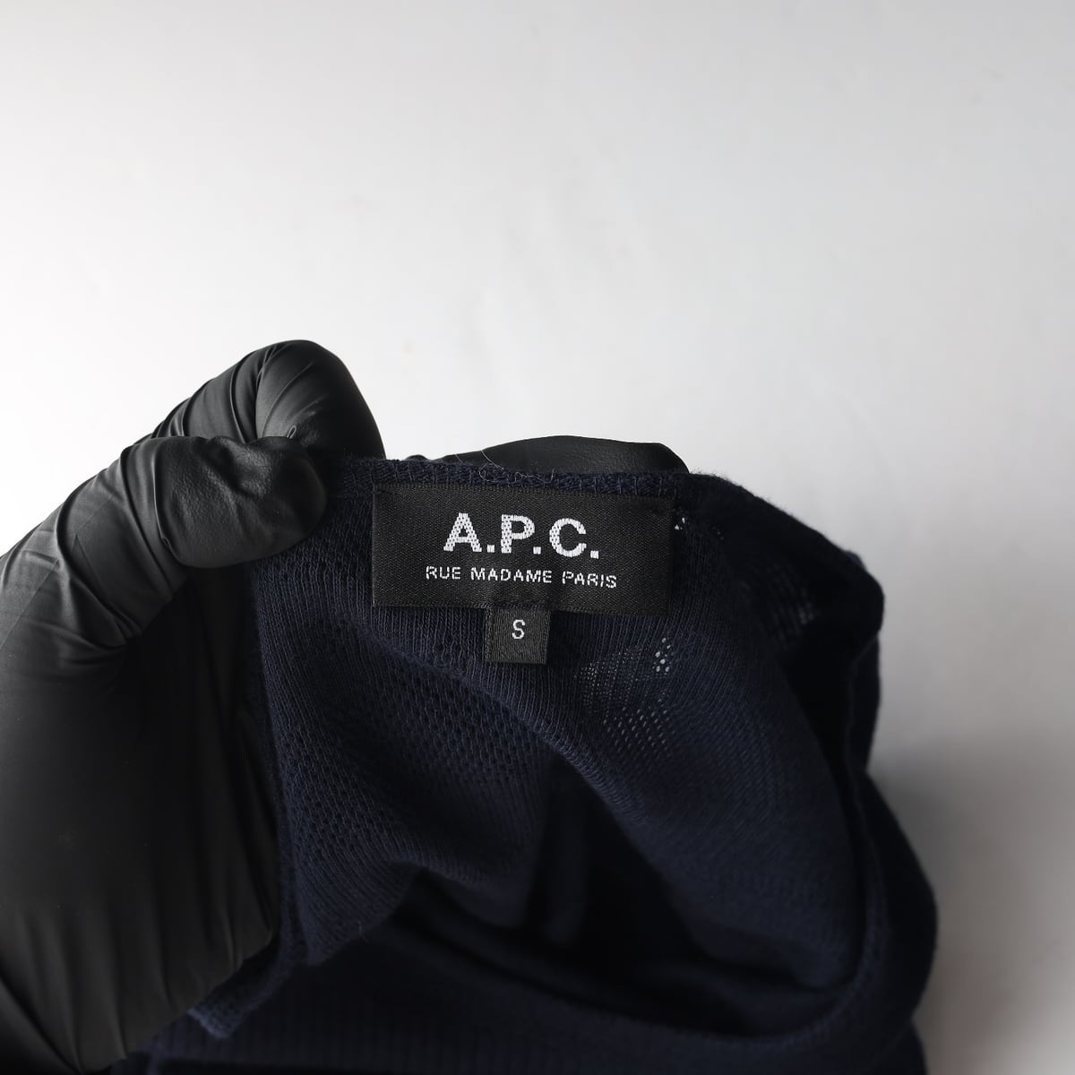 아페쎄 APC 모달 코튼 긴팔 티셔츠 네이비 상세 이미지 3