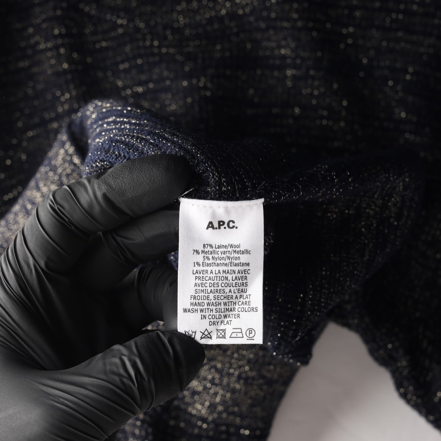 아페쎄 APC 울 블렌드 니트 스웨터 메탈 블렌디드 네이비 이미지 4