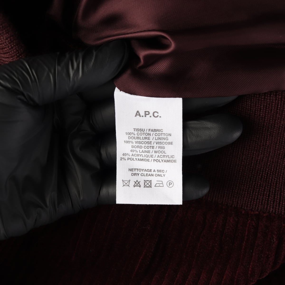 아페쎄 APC 코듀로이 레귤러핏 블루종 재킷 레드 상세 이미지 4