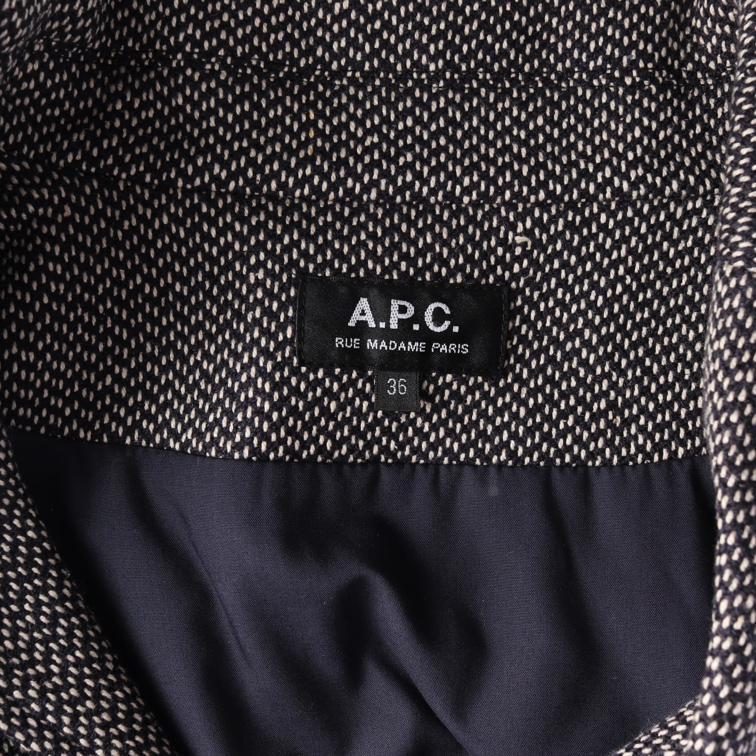 아페쎄 APC 코튼 실크 블렌드 헤링본 싱글 롱 코트 이미지 3