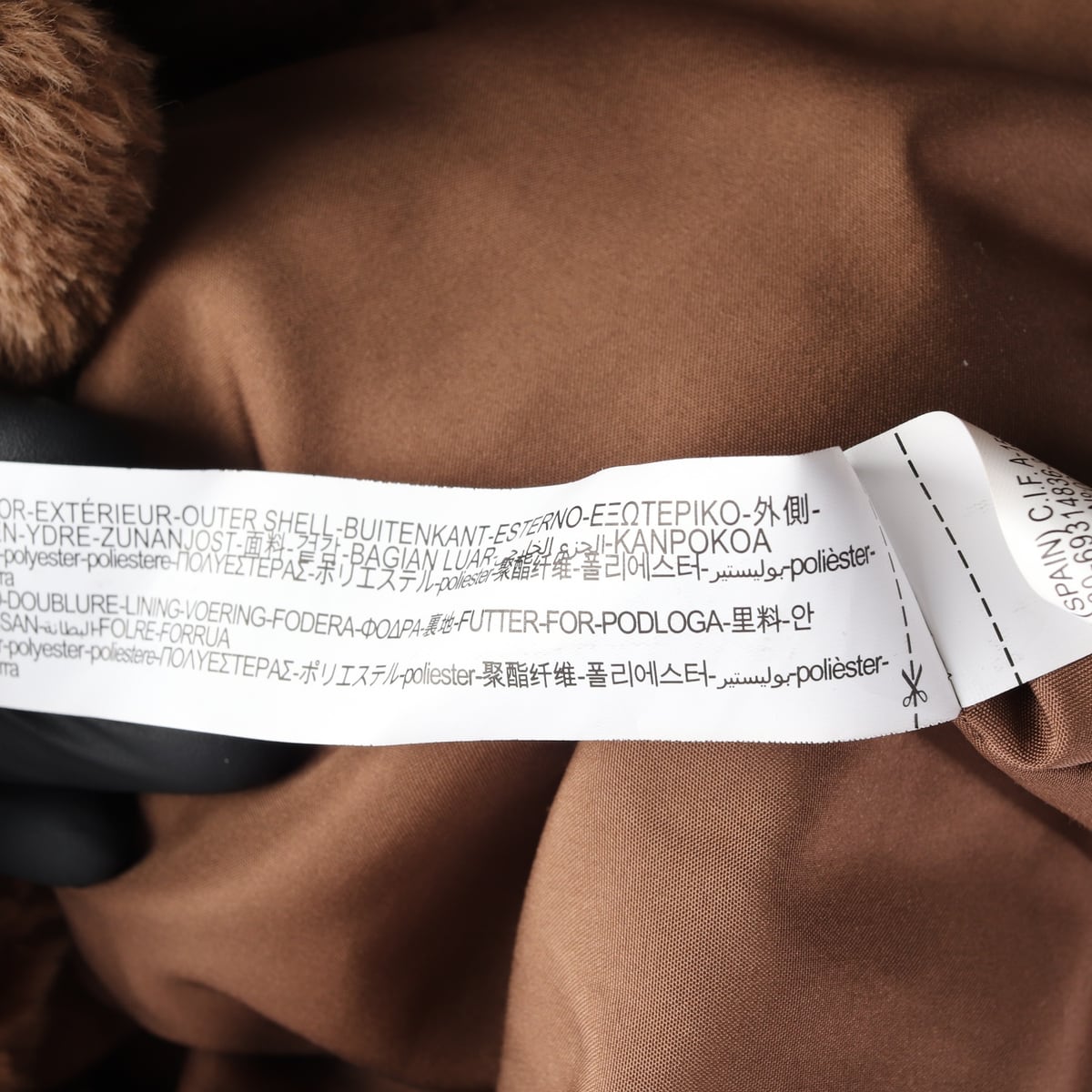 자라 후드 퍼 하프 코트 재킷 브라운  상세 이미지 4