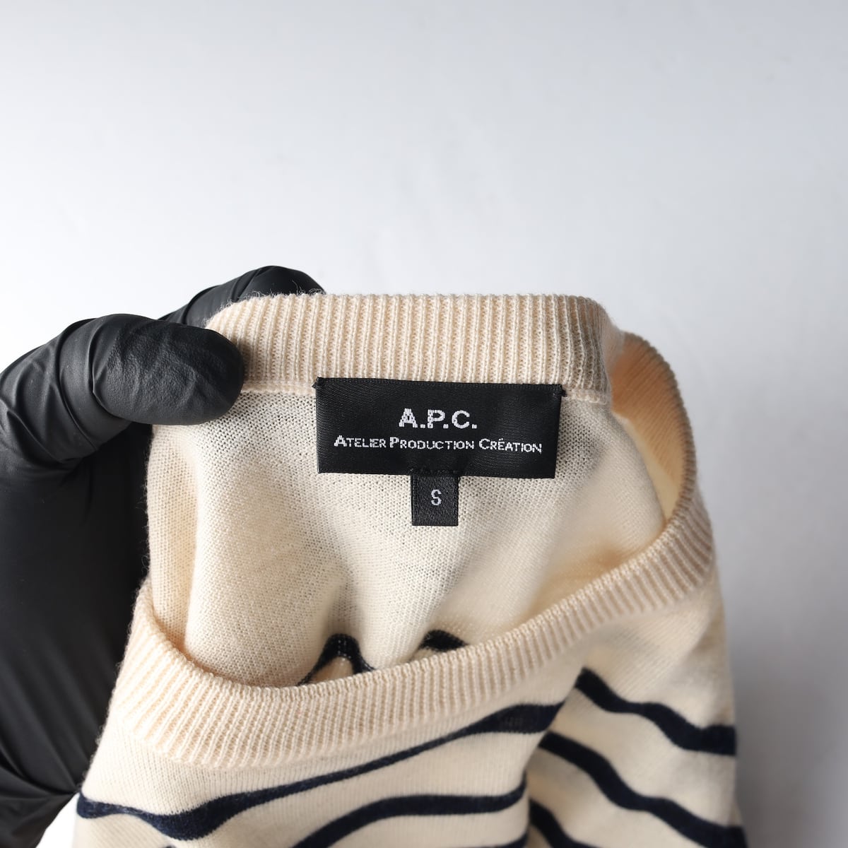 아페쎄 APC 스트라이프 울 100% 니트 스웨터 상세 이미지 3