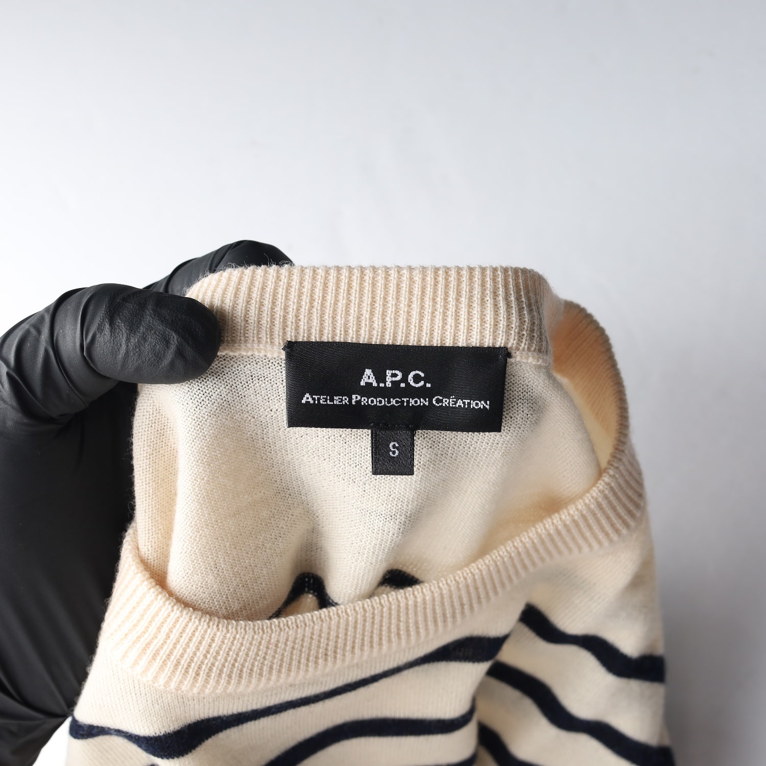 아페쎄 APC 스트라이프 울 100% 니트 스웨터 이미지 3