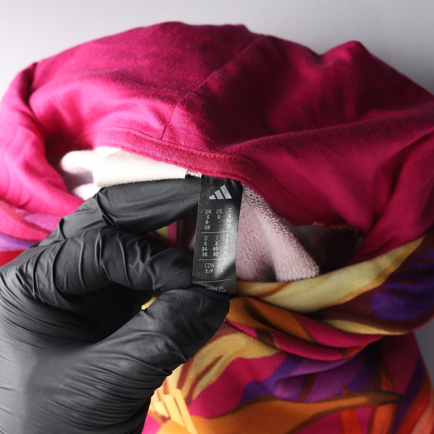 (새상품) 아디다스 X 팜 리오 파라다이스 프린트 크롭 후드티 후디  이미지 4