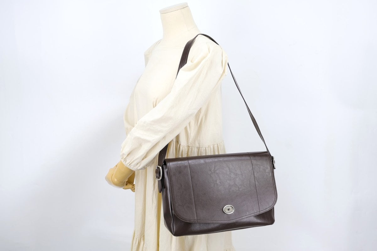 몽드몽드 monde mail bag 숄더백 빈티지 브라운 상세 이미지 10