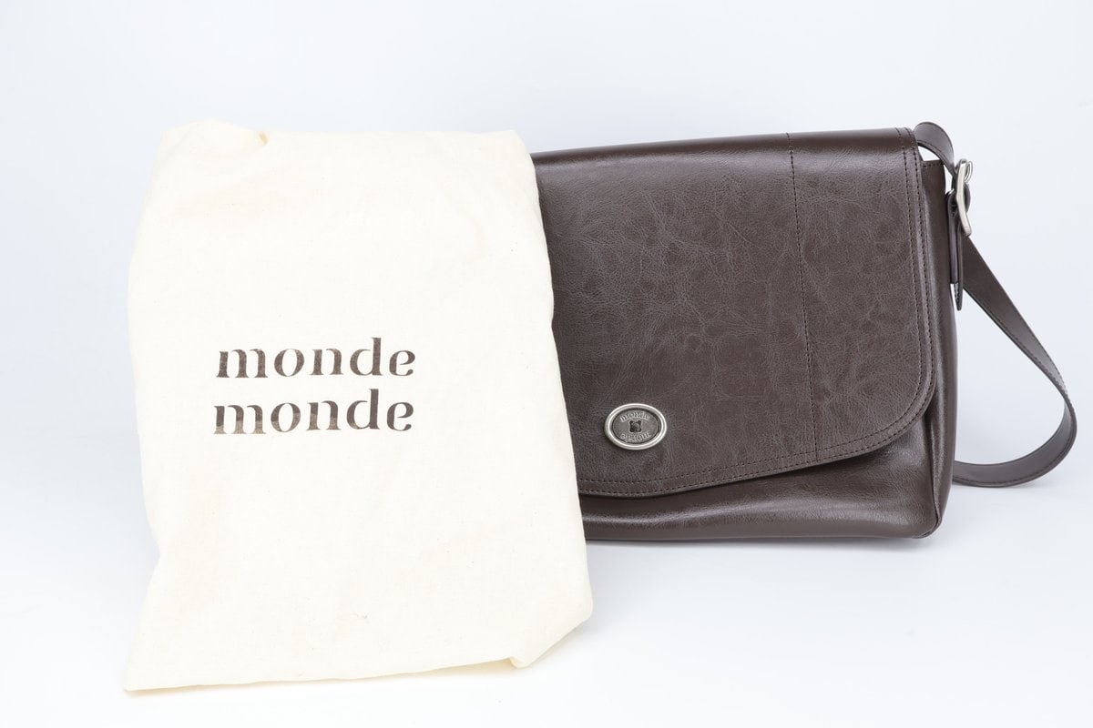 몽드몽드 monde mail bag 숄더백 빈티지 브라운 이미지 9