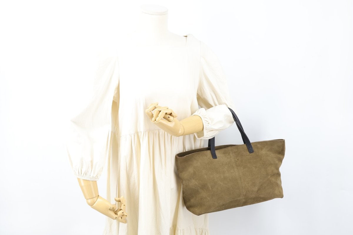 미닛뮤트 25 tote bag 천연소가죽 스웨이드 토트백 믹스베이지 이미지 10