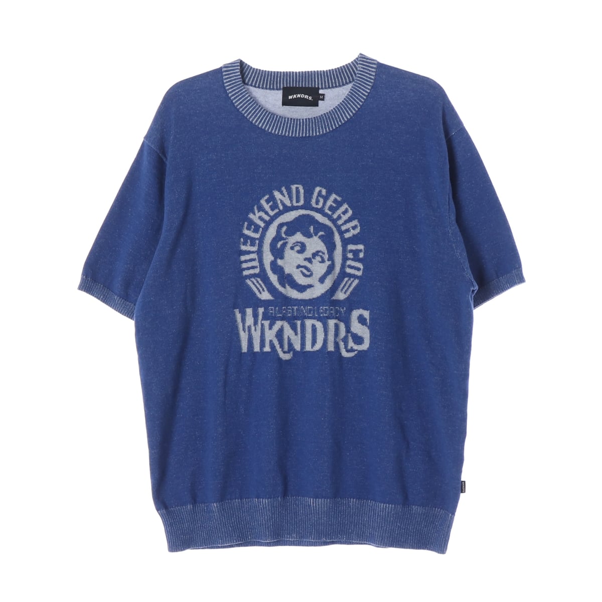 위캔더스 23SS 캐릭터 그래픽 프린트 면 반팔 니트 스웨터 상세 이미지 1
