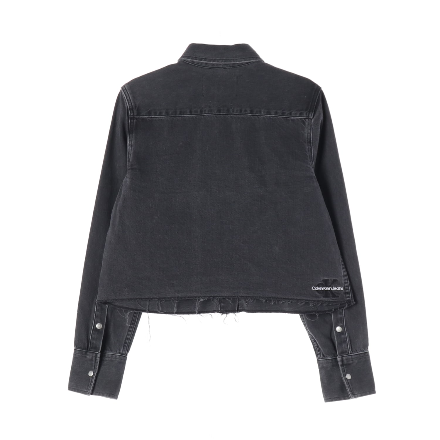 캘빈클라인 진 22FW 워시드 블랙 데님 크롭 재킷 이미지 2