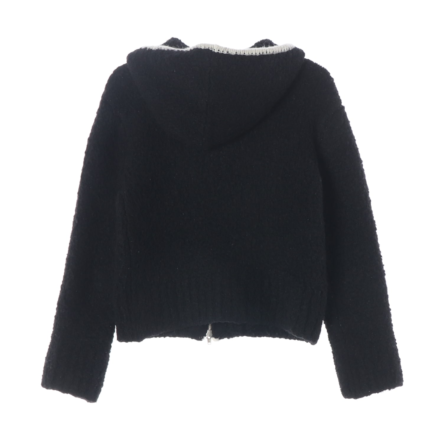 마뗑킴 22FW 라인 포인트 후드 집업 가디건 블랙 이미지 2