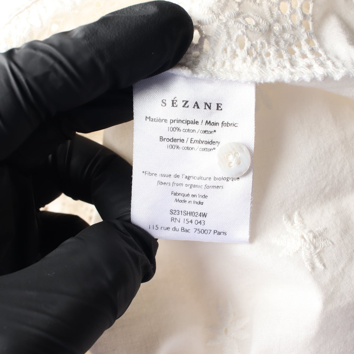 세잔 23SS 브로더리 코튼 블라우스 상세 이미지 4