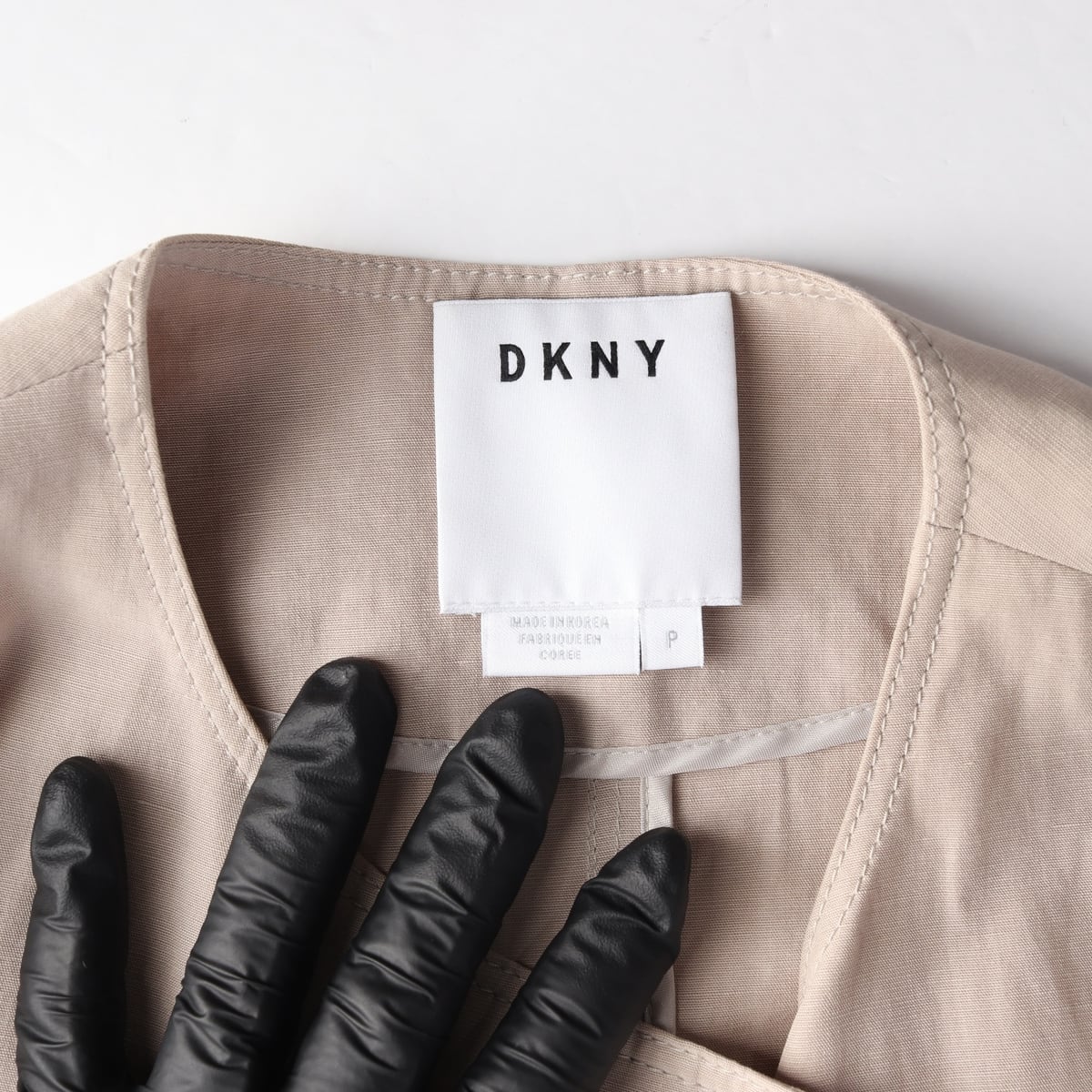 디케이엔와이 DKNY 텐셀 린넨 카라리스 오버핏 롱 재킷  상세 이미지 4