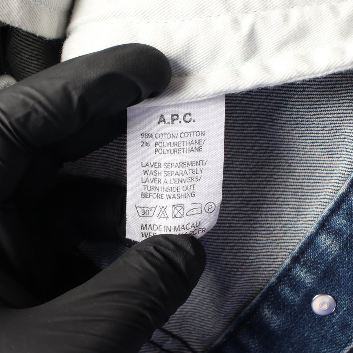 아페쎄 APC 클래식 면 데님 재킷 청자켓 미디엄블루 M 상세 이미지 4
