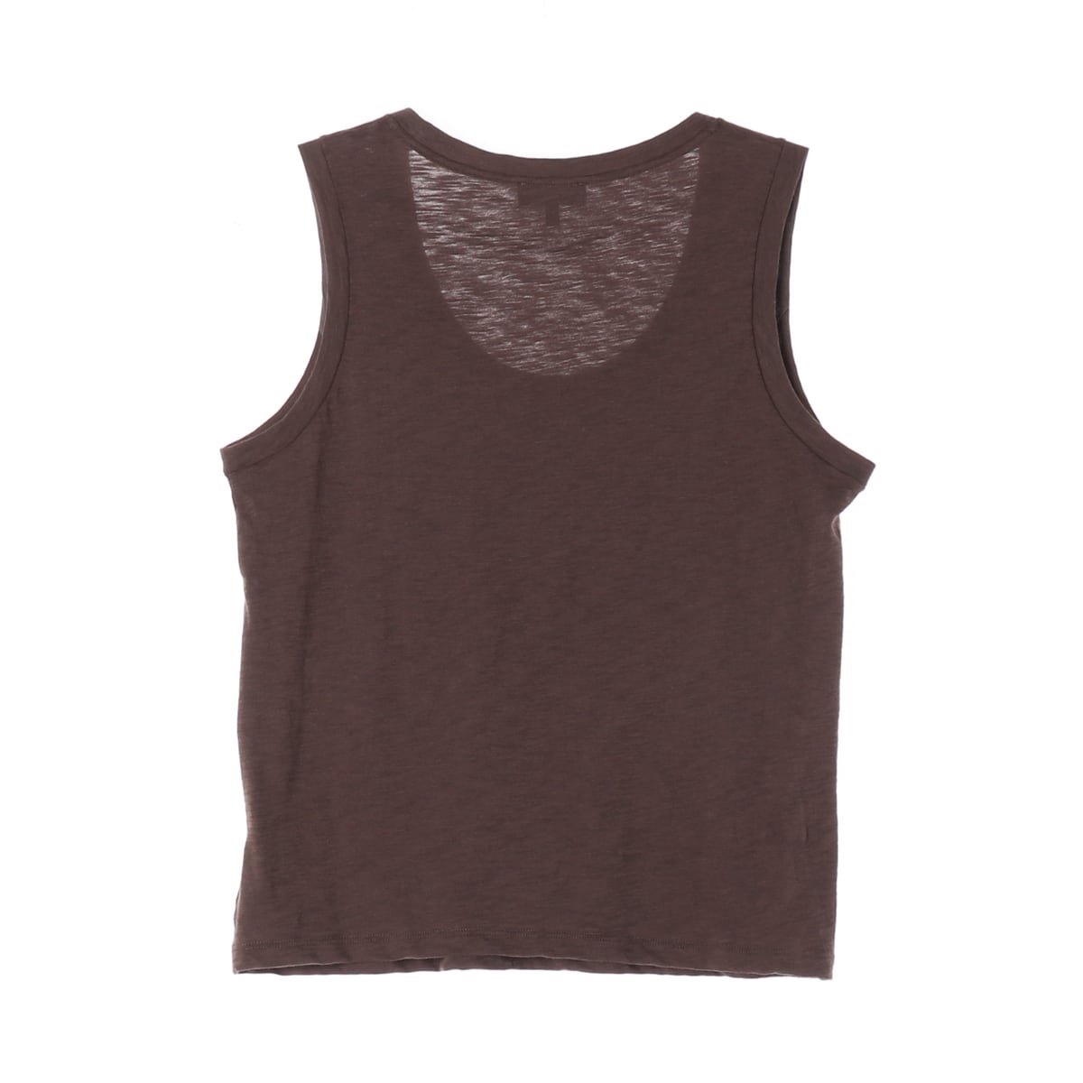 띠어리 22SS U넥 면 슬리브리스 브라운 상세 이미지 2