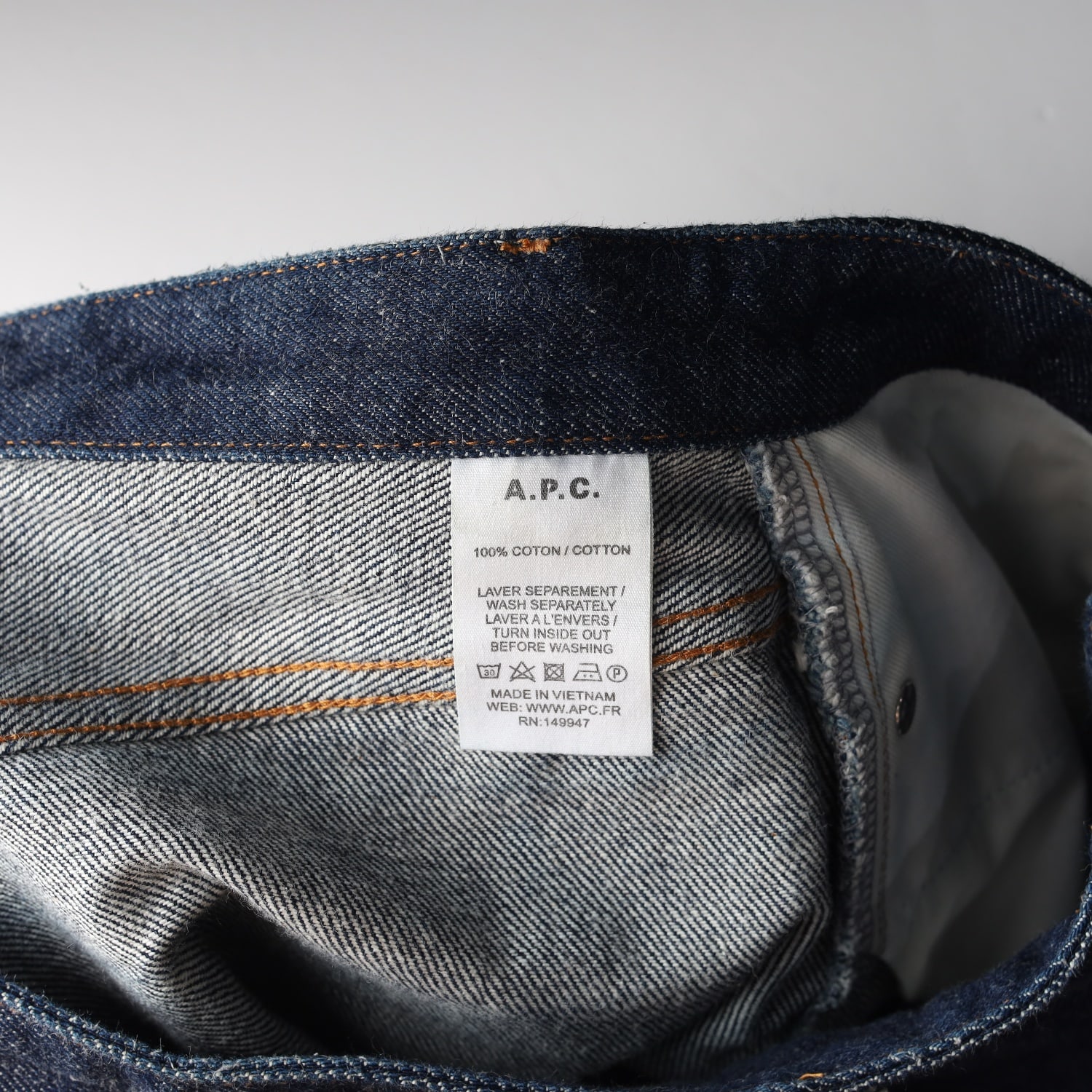 아페쎄 APC 마이크로 미니 데님 숏 스커트 생지 청치마  이미지 4
