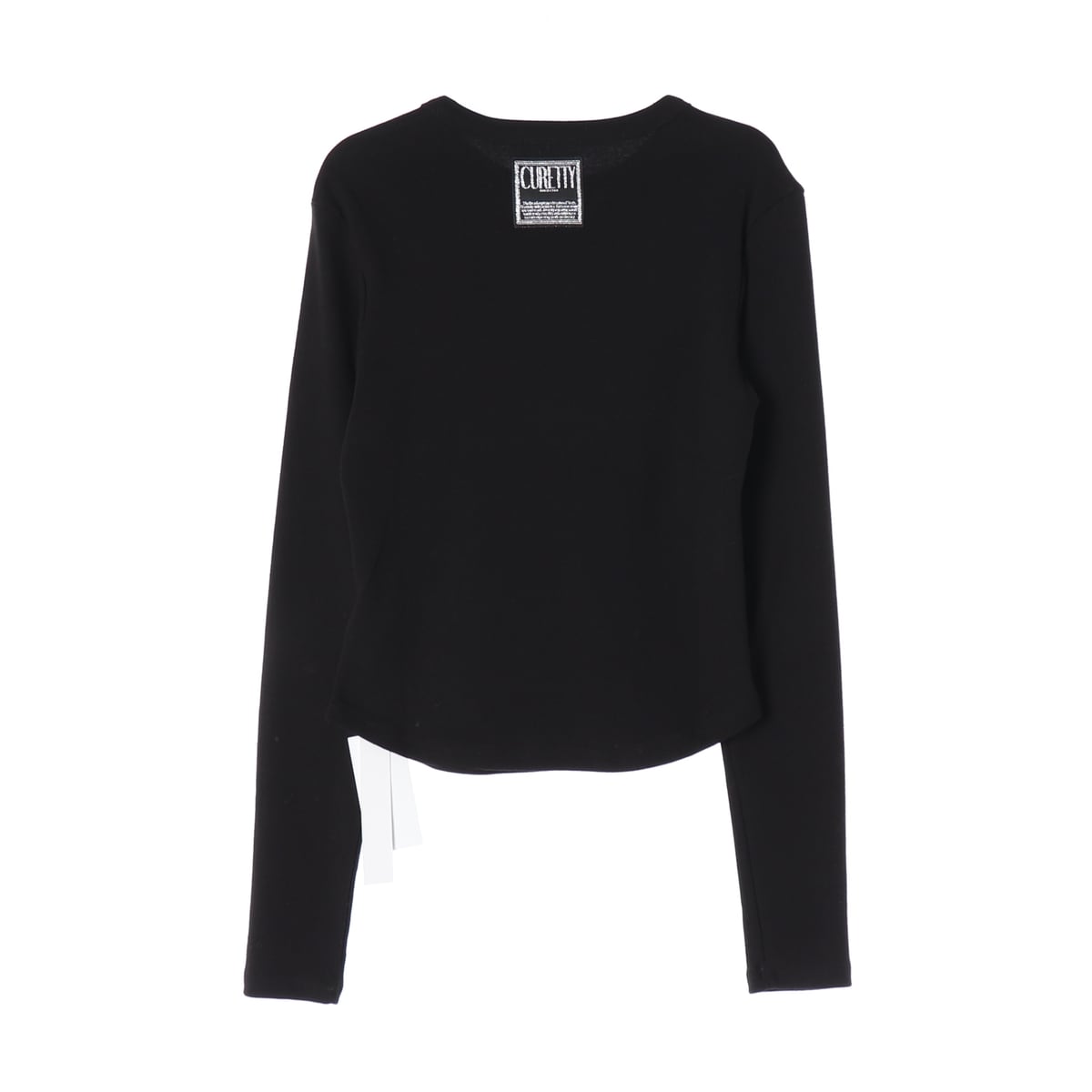 (새상품) 큐리티 24FW C 90S 라인 베이직 롱 슬리브 긴팔 티셔츠 블랙 상세 이미지 2