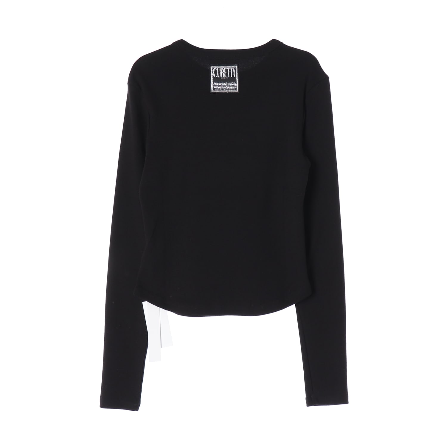 (새상품) 큐리티 24FW C 90S 라인 베이직 롱 슬리브 긴팔 티셔츠 블랙 이미지 2