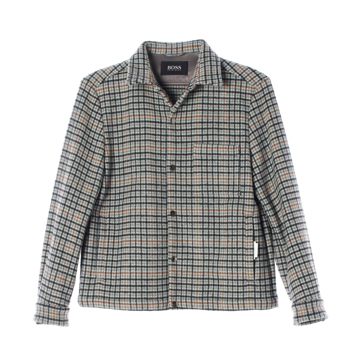 휴고 보스 21FW C CARPER 코치재킷 체크 패턴 울 재킷 상세 이미지 1