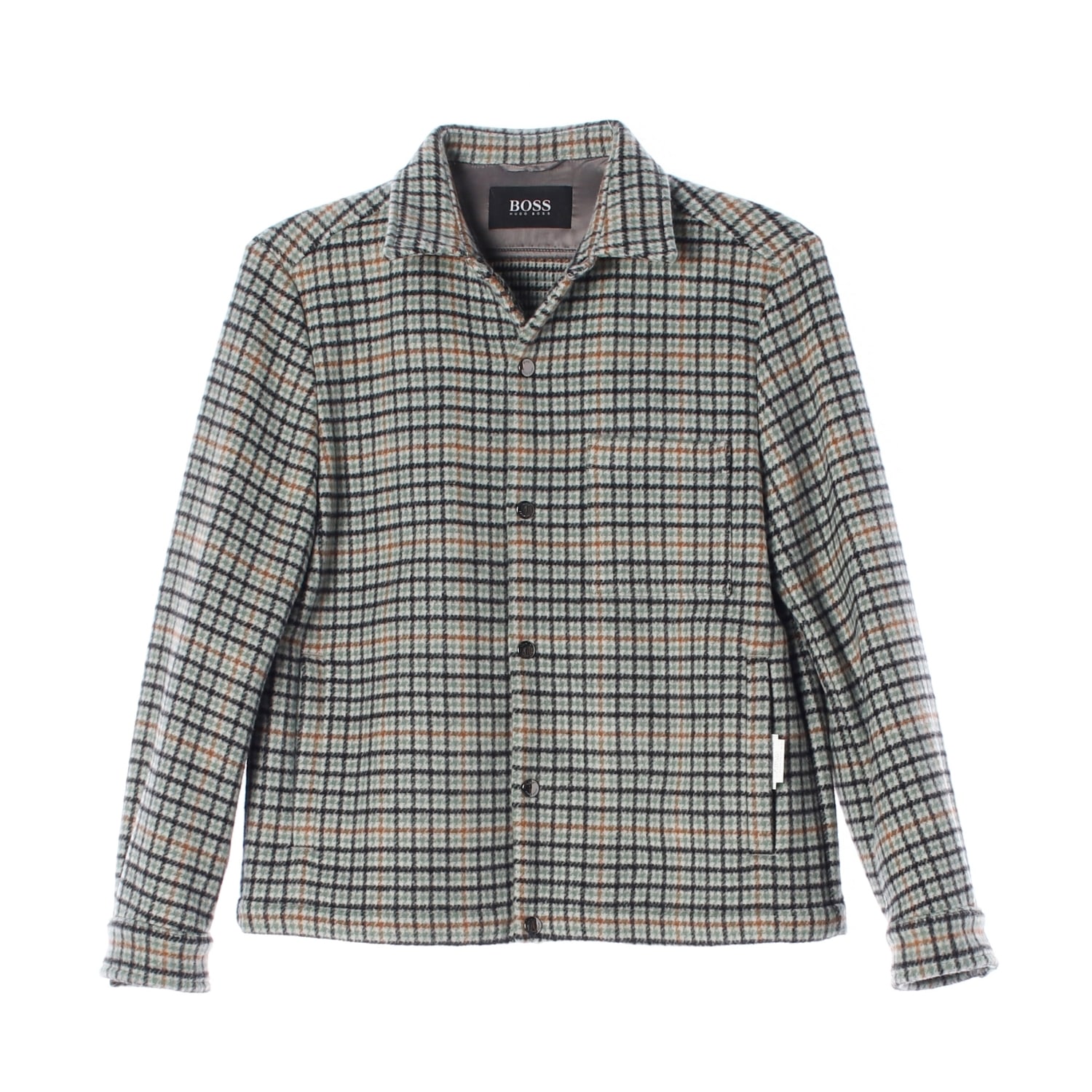 휴고 보스 21FW C CARPER 코치재킷 체크 패턴 울 재킷 이미지 1