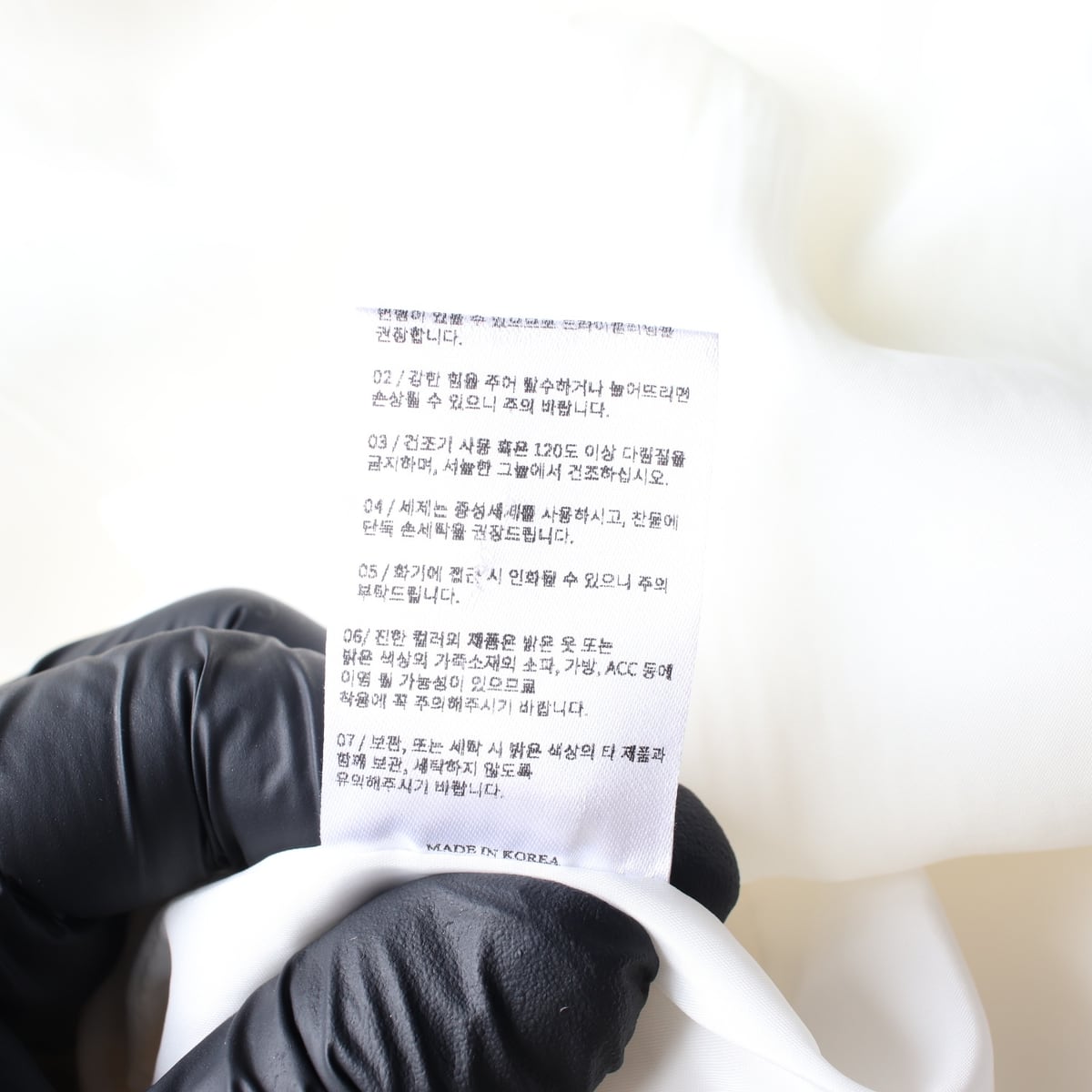 플로움 퍼프 소매 반팔 드레스 원피스 아이보리 상세 이미지 6