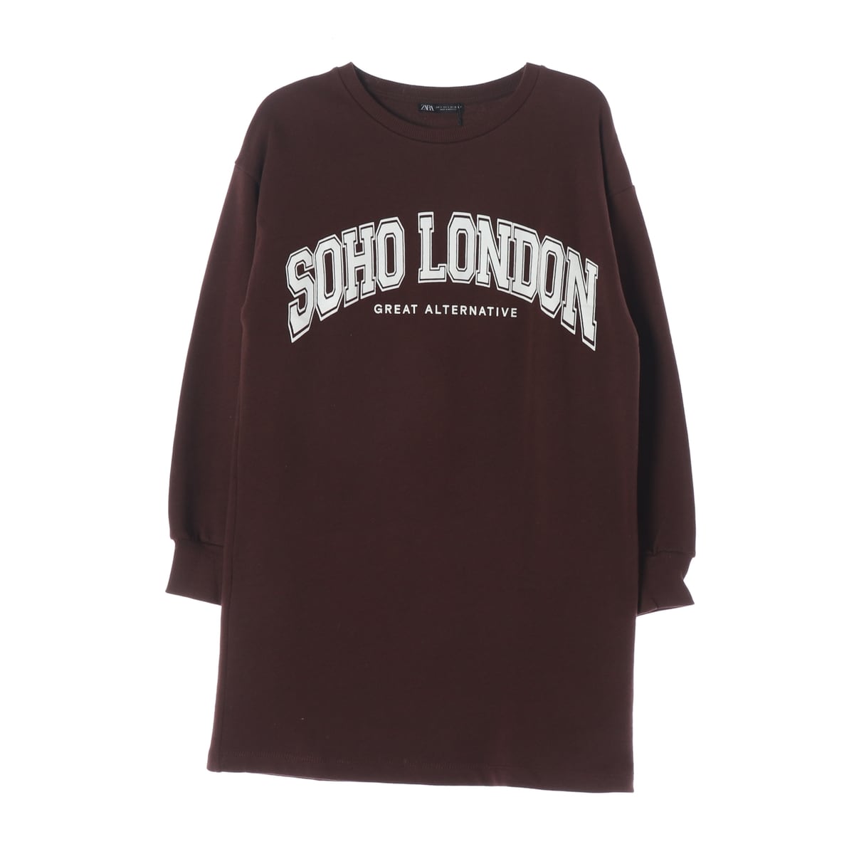 (새상품) 자라 SOHO LONDON 로고 프린트 맨투맨 원피스 상세 이미지 1