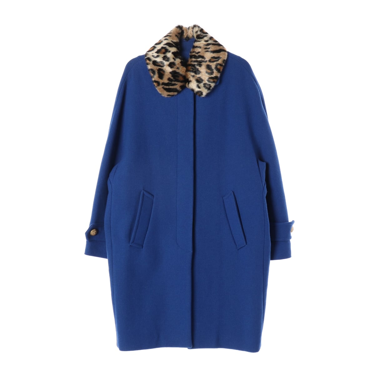 에센셜 앤트워프 레오파드 칼라 울 롱 코트 상세 이미지 1