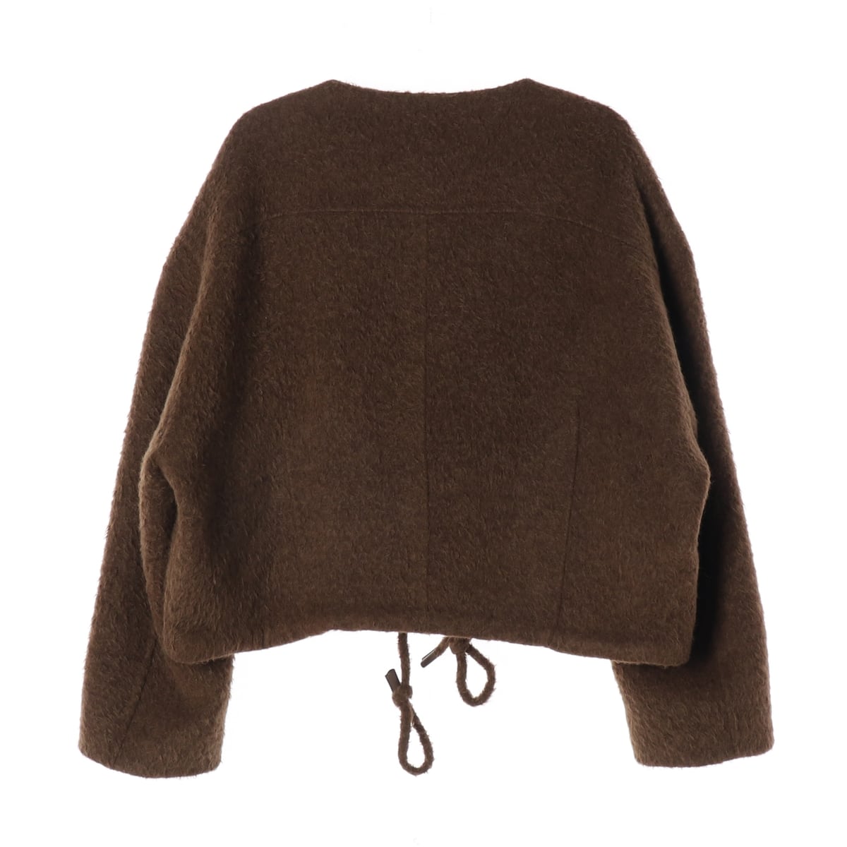 시스템 24FW 알파카 울 블렌드 크롭 집업 재킷 상세 이미지 3