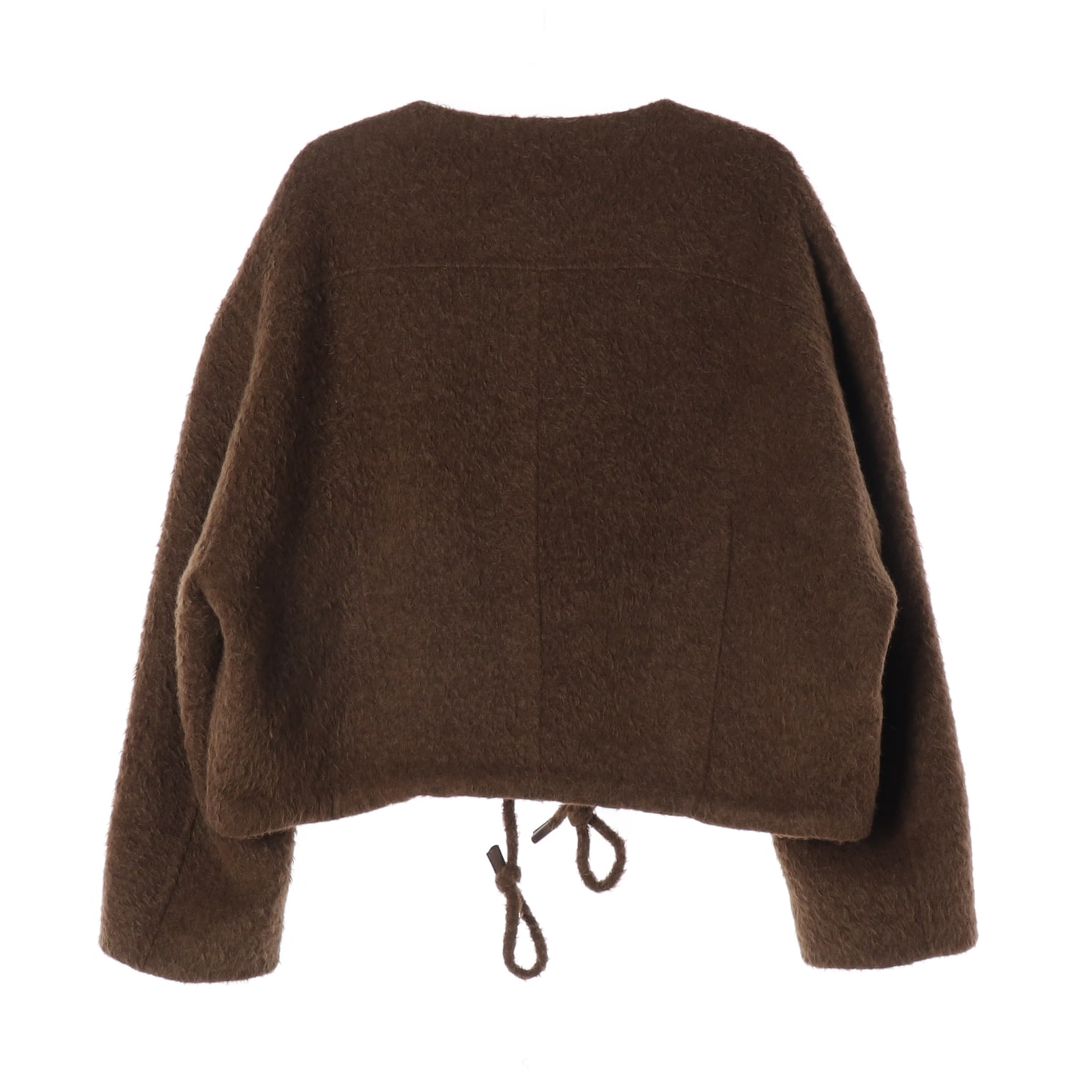 시스템 24FW 알파카 울 블렌드 크롭 집업 재킷 이미지 3