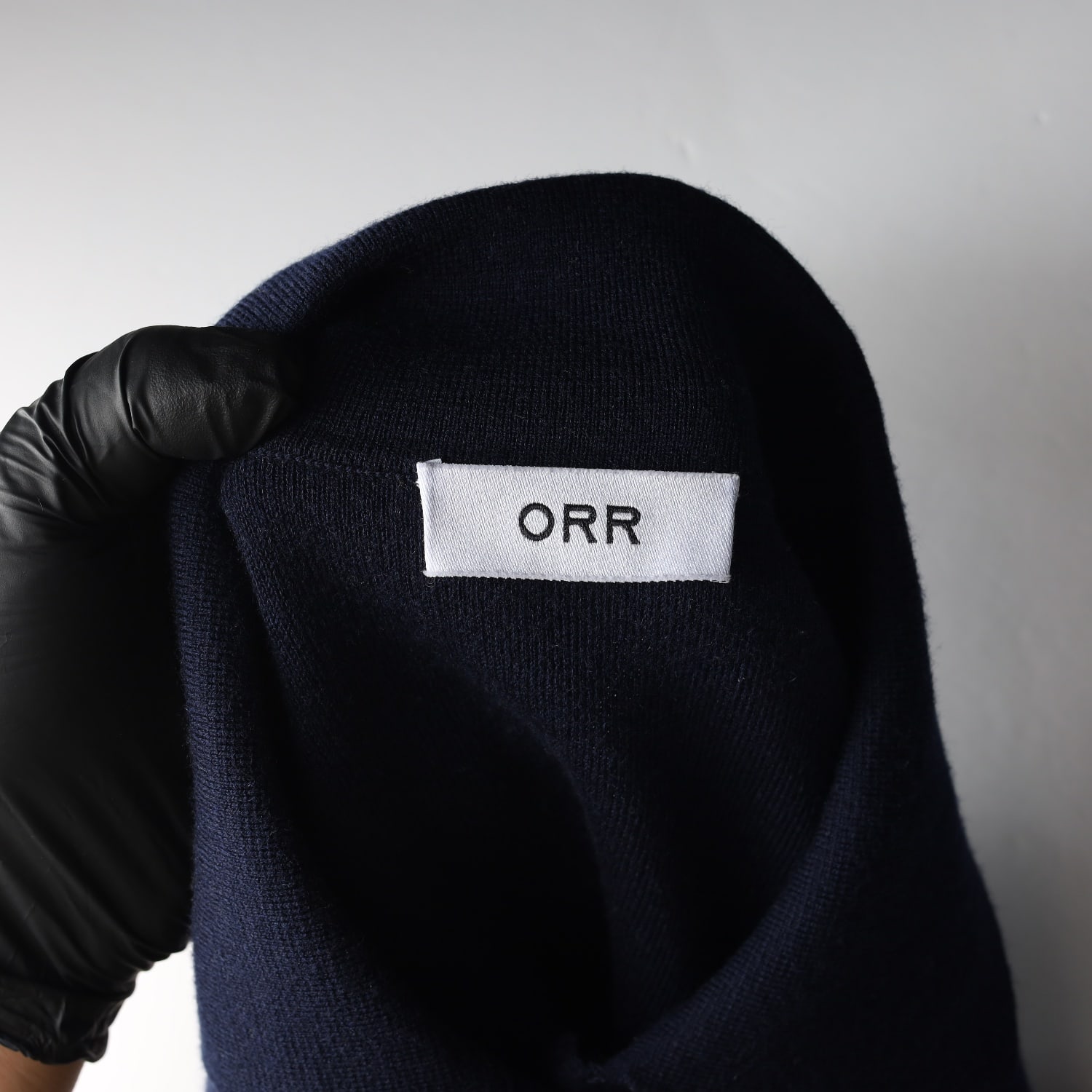오르 ORR 25SS 크롭 카라 버튼 니트 폴로 셔츠 네이비 이미지 3