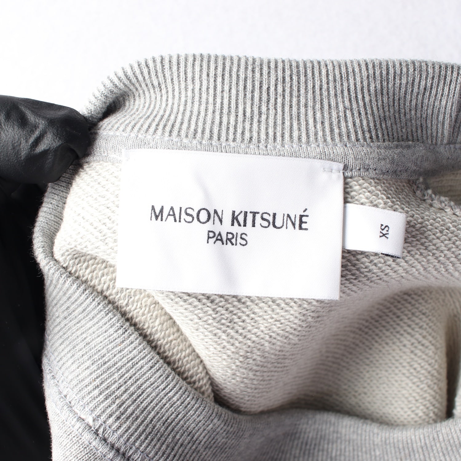 메종키츠네 폭스 헤드 로고 자수 맨투맨 멜란지그레이 이미지 3