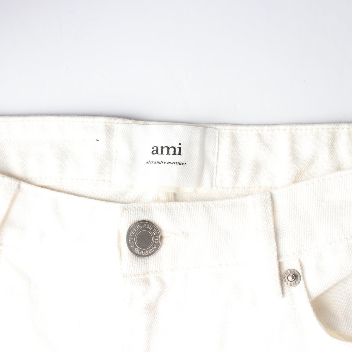 아미 ami 24SS 스트레이트핏 화이트진 데님팬츠 W27 상세 이미지 3