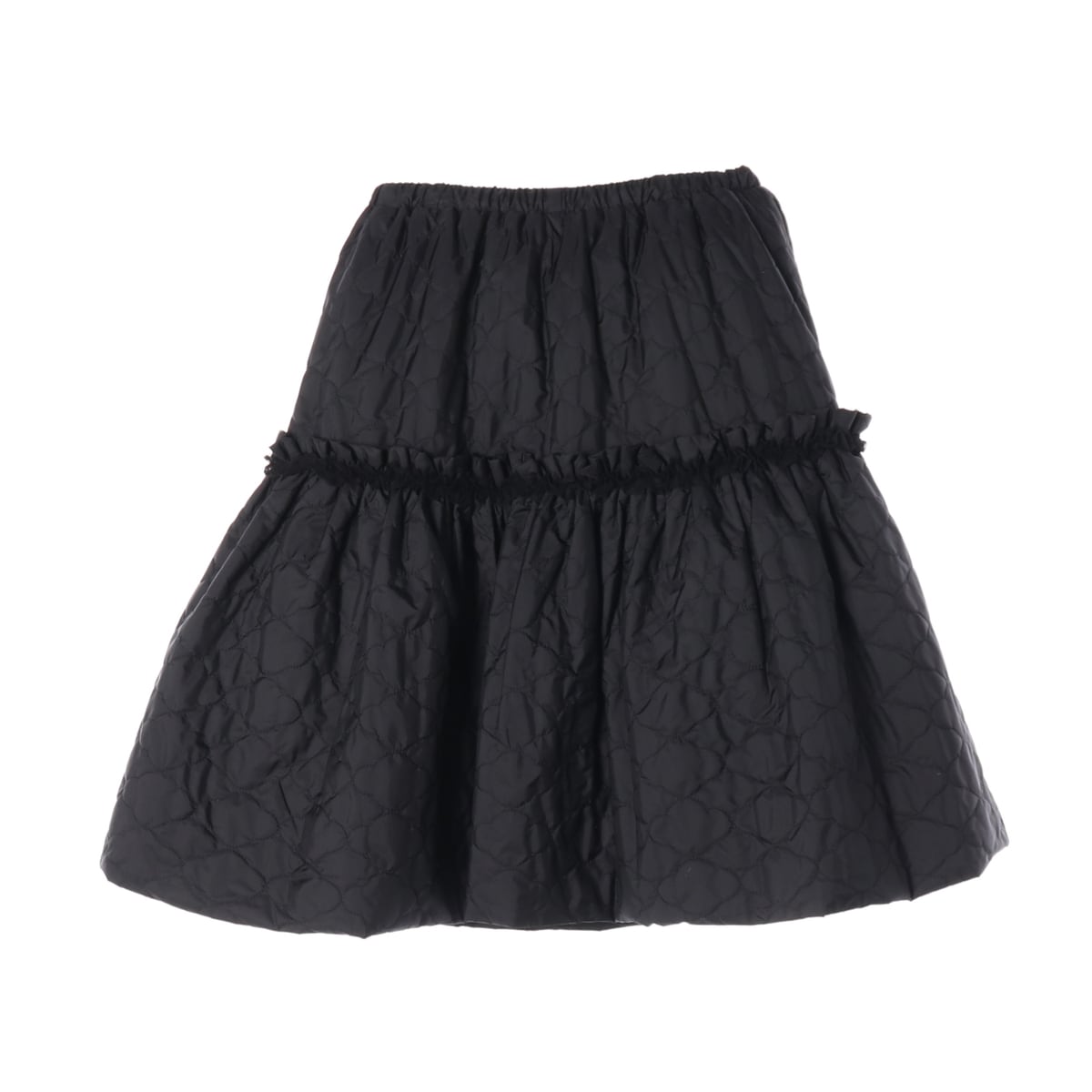타입서비스 26SS Quilted Ruffled 퀼팅 러플 플레어 롱 스커트 상세 이미지 2