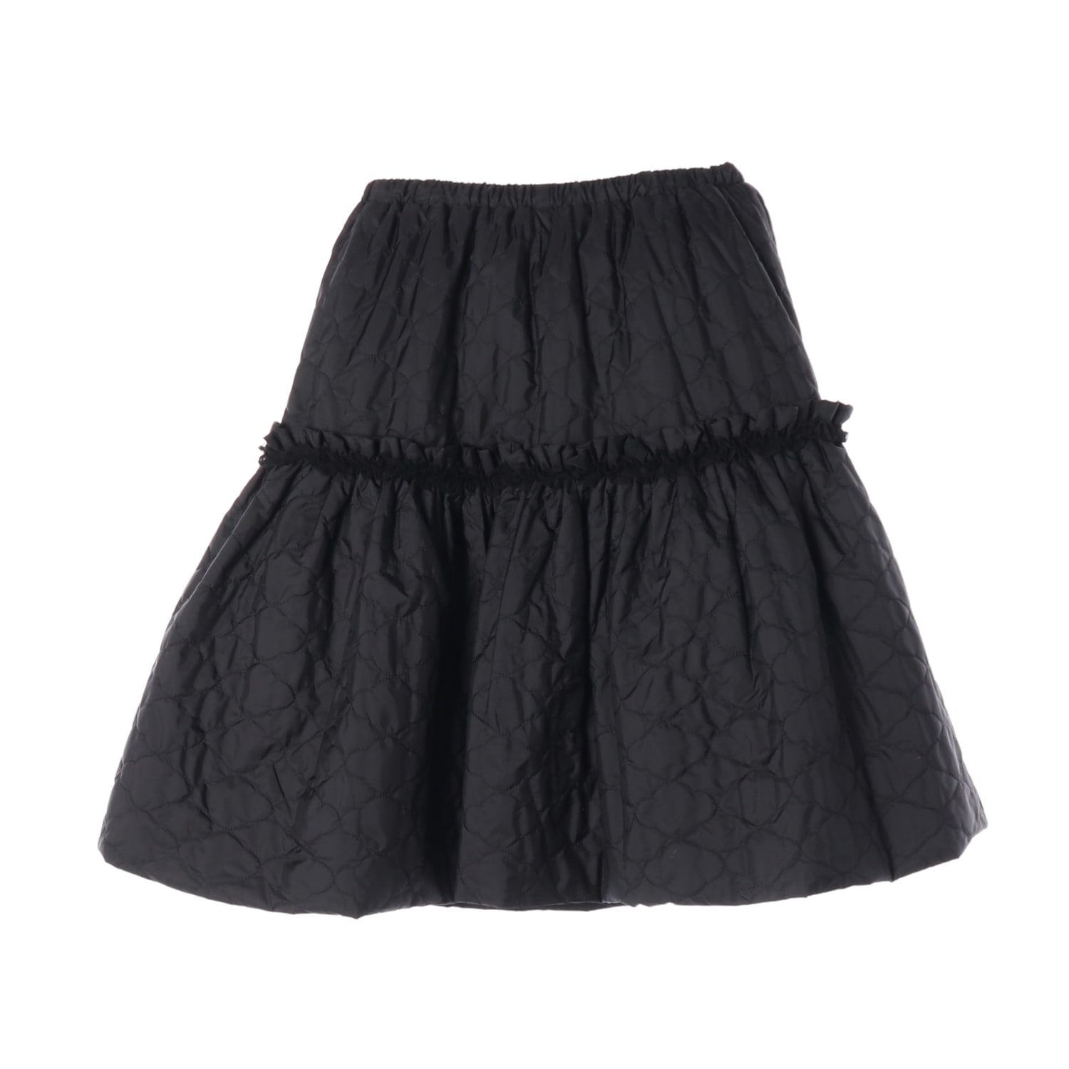 타입서비스 26SS Quilted Ruffled 퀼팅 러플 플레어 롱 스커트 이미지 2