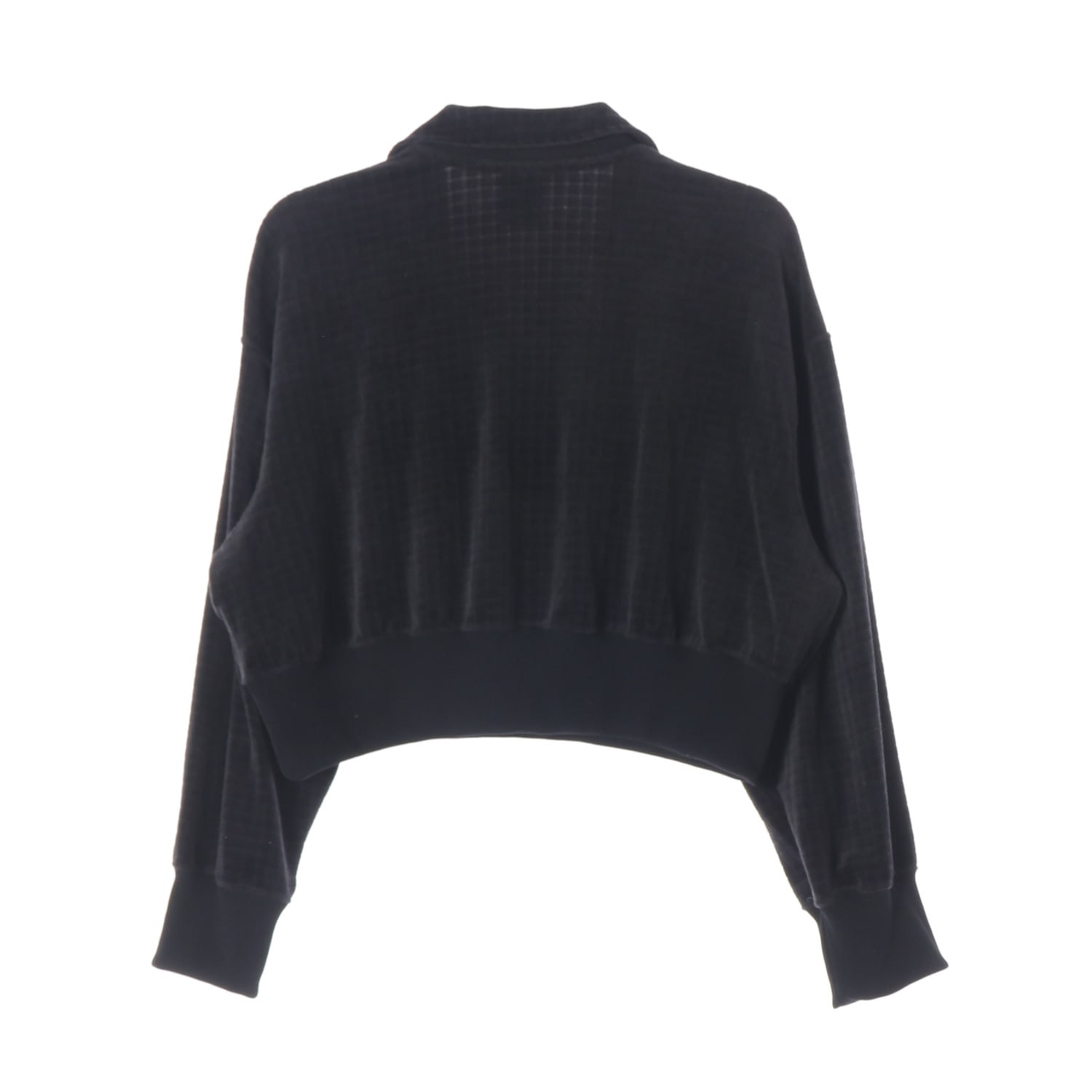 나이키 22FW 체크 패턴 크롭 긴팔 카라 티셔츠 이미지 2