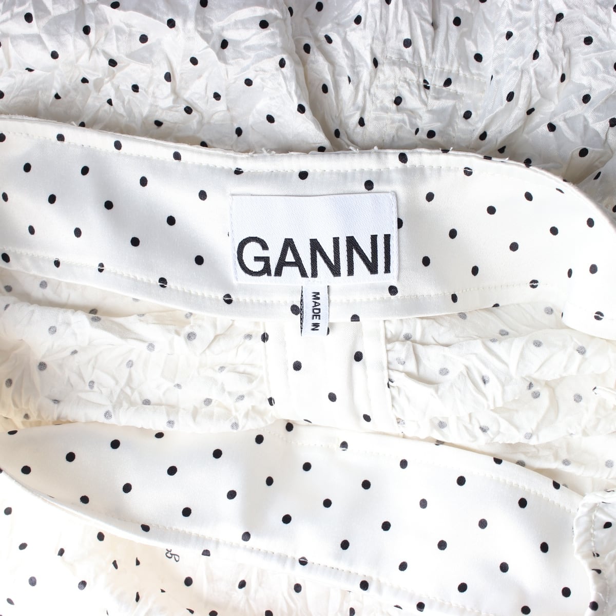 가니 GANNI 24SS 도트 패턴 셔링 롱 스커트 상세 이미지 3