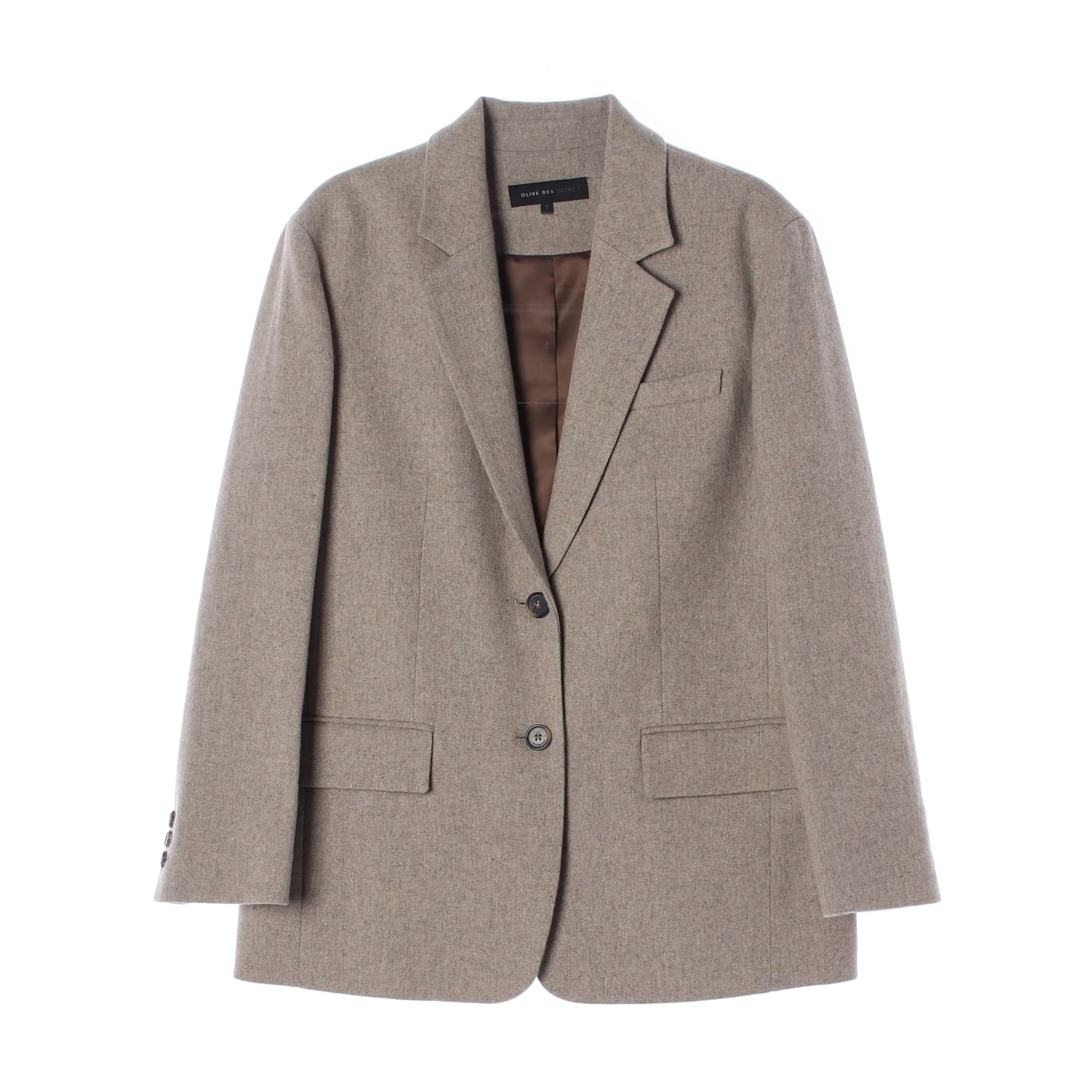 올리브데올리브 22FW 울 블렌드 블레이저 재킷 멜란지그레이 이미지 1