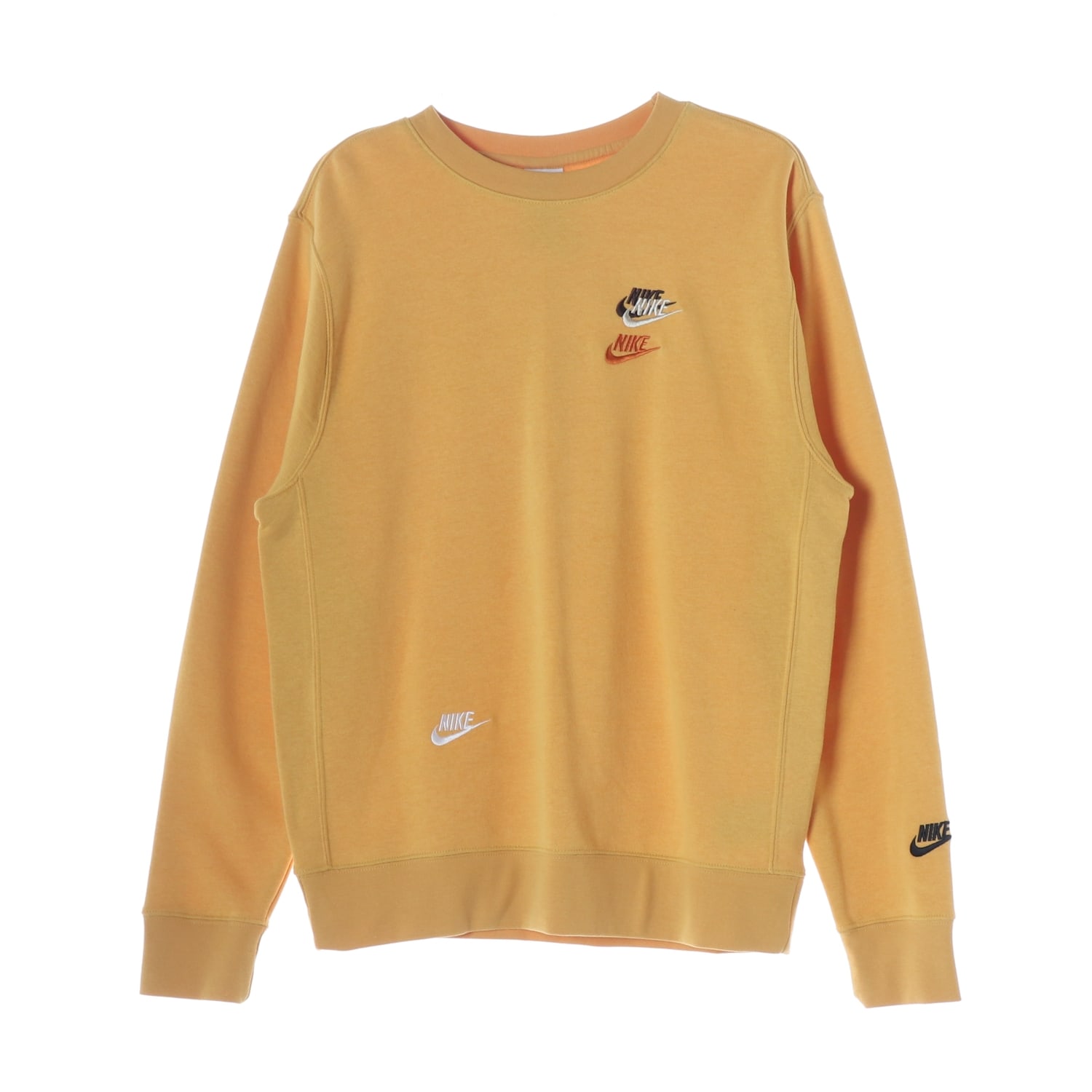 나이키 21FW 멀티 로고 자수 레귤러핏 맨투맨 기모 스웨트셔츠 옐로우 이미지 1