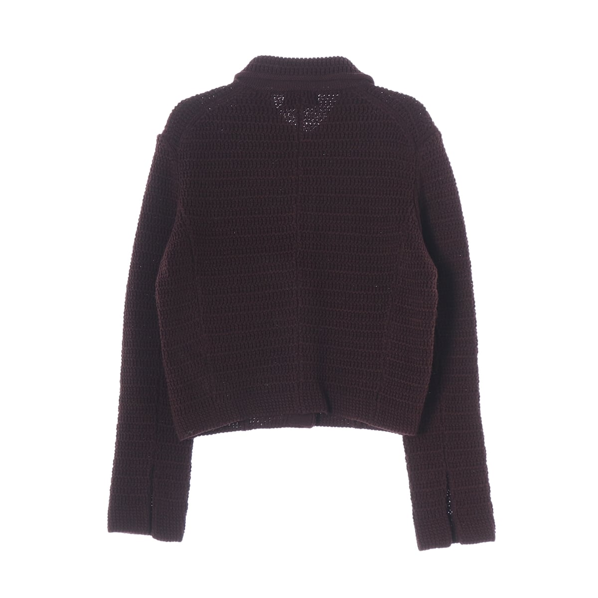 타임 21FW 크롭 버튼 포켓 카라 니트 가디건 다크브라운 상세 이미지 2