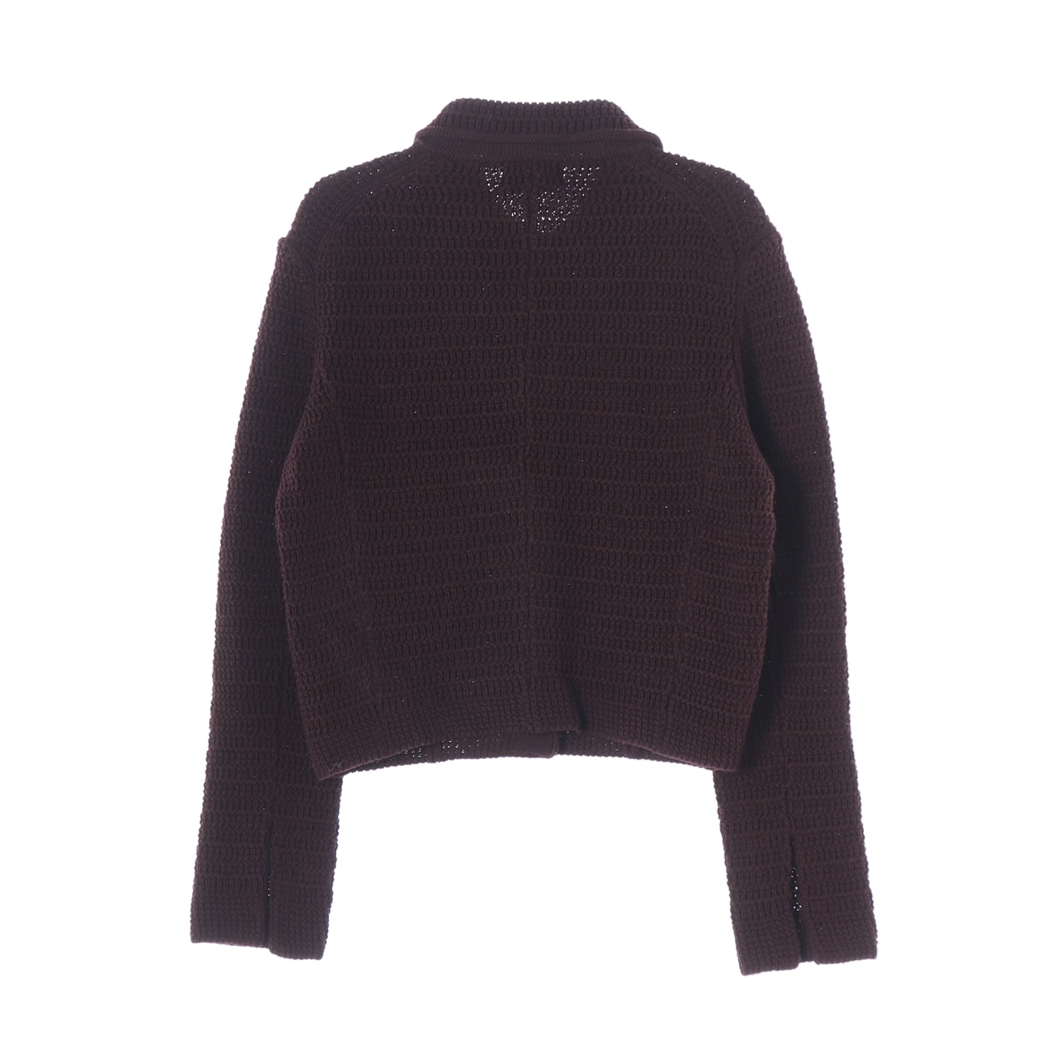 타임 21FW 크롭 버튼 포켓 카라 니트 가디건 다크브라운 이미지 2