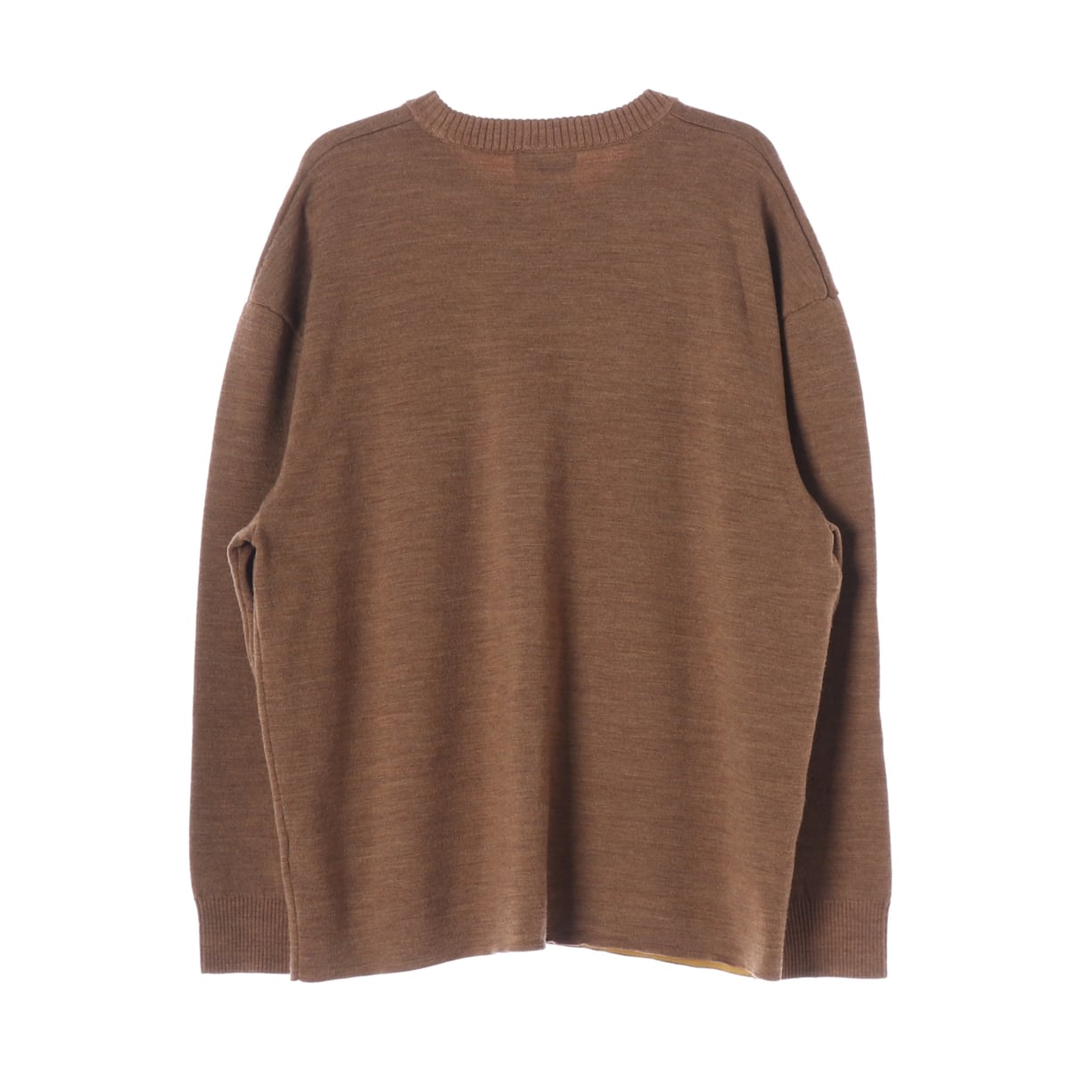 코스 22FW 오버핏 라운드넥 울 블렌드 라운드 니트 스웨터 카멜 상세 이미지 2
