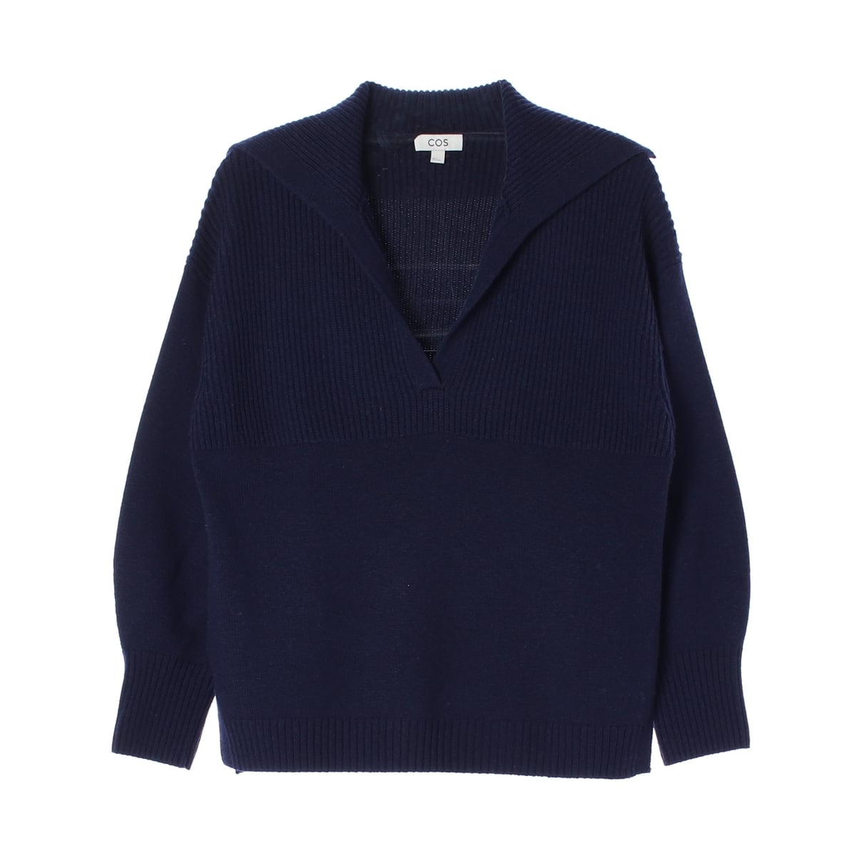코스 22FW 울 칼라 V넥 니트 스웨터 상세 이미지 1