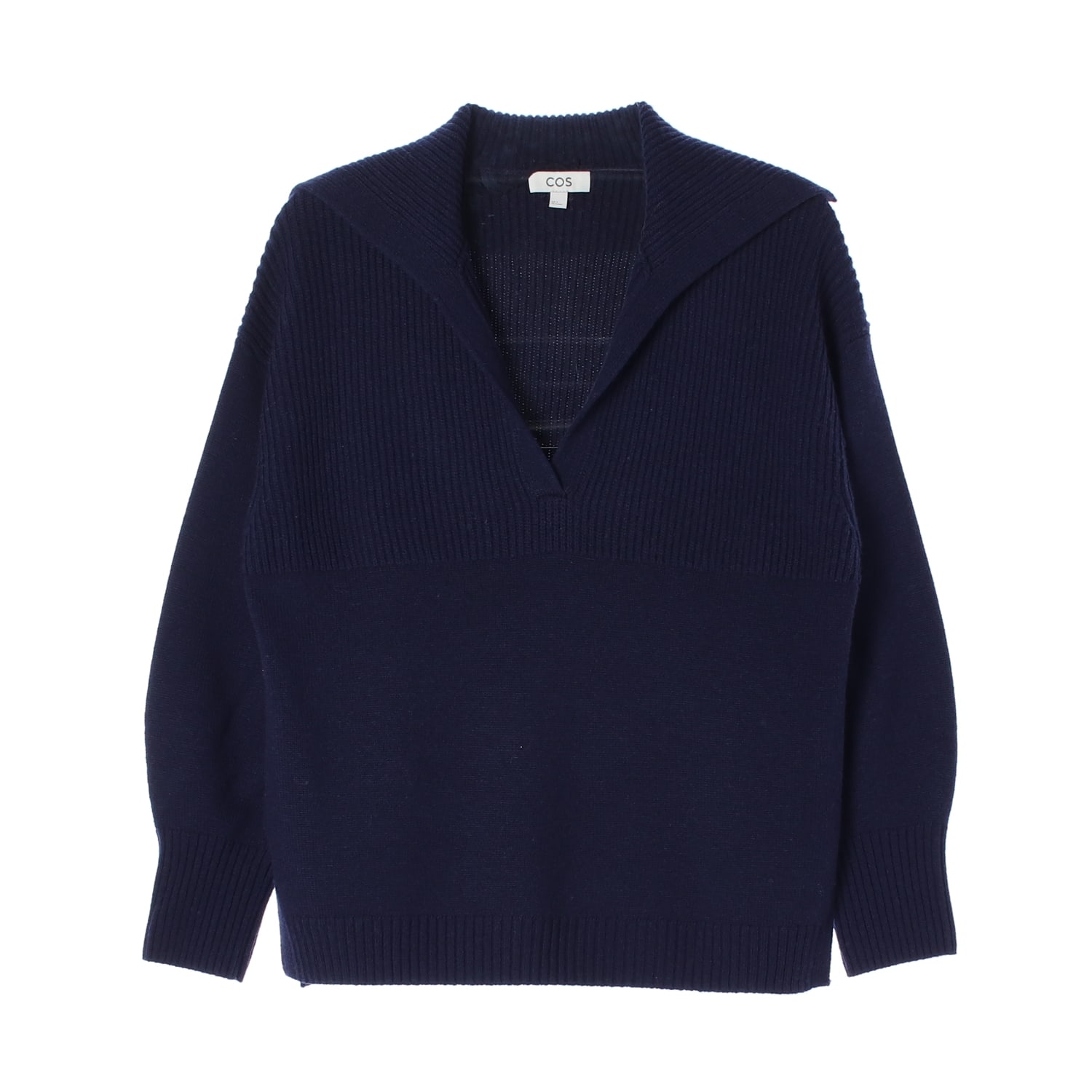코스 22FW 울 칼라 V넥 니트 스웨터 이미지 1