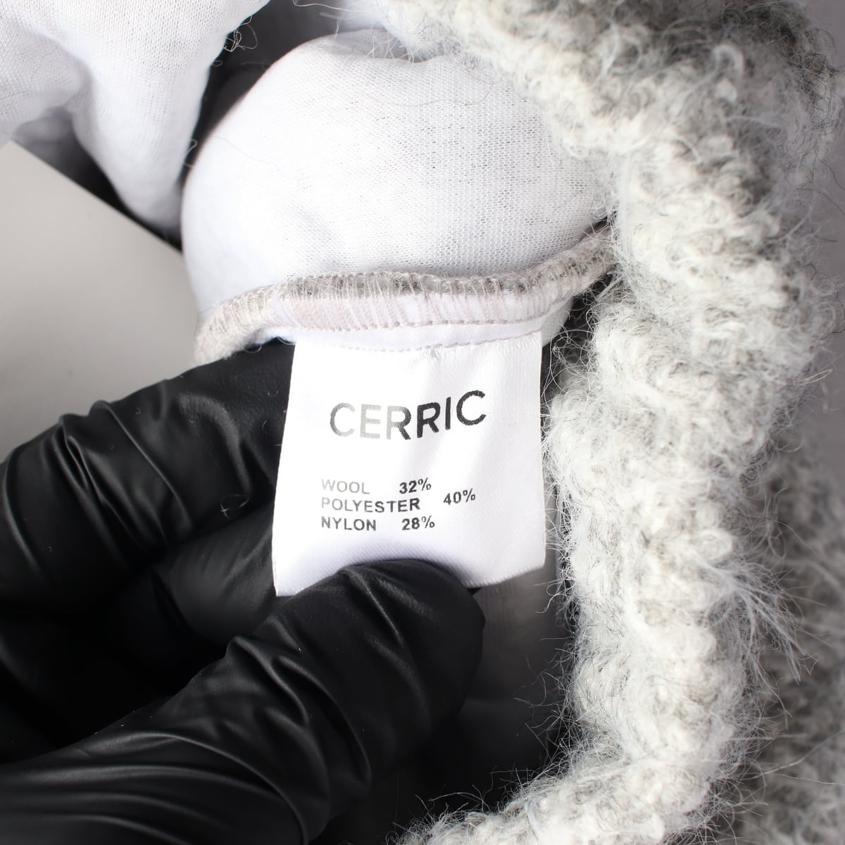 (새상품) 세릭 CERRIC 25FW 헤어리 울 와이드 팬츠 그레이 상세 이미지 4