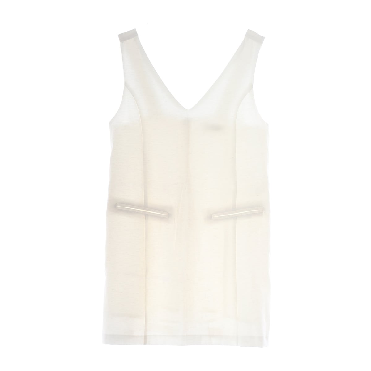 스무드무드 24SS Lull Mini Dress 린넨 슬리브리스 원피스 아이보리 상세 이미지 1