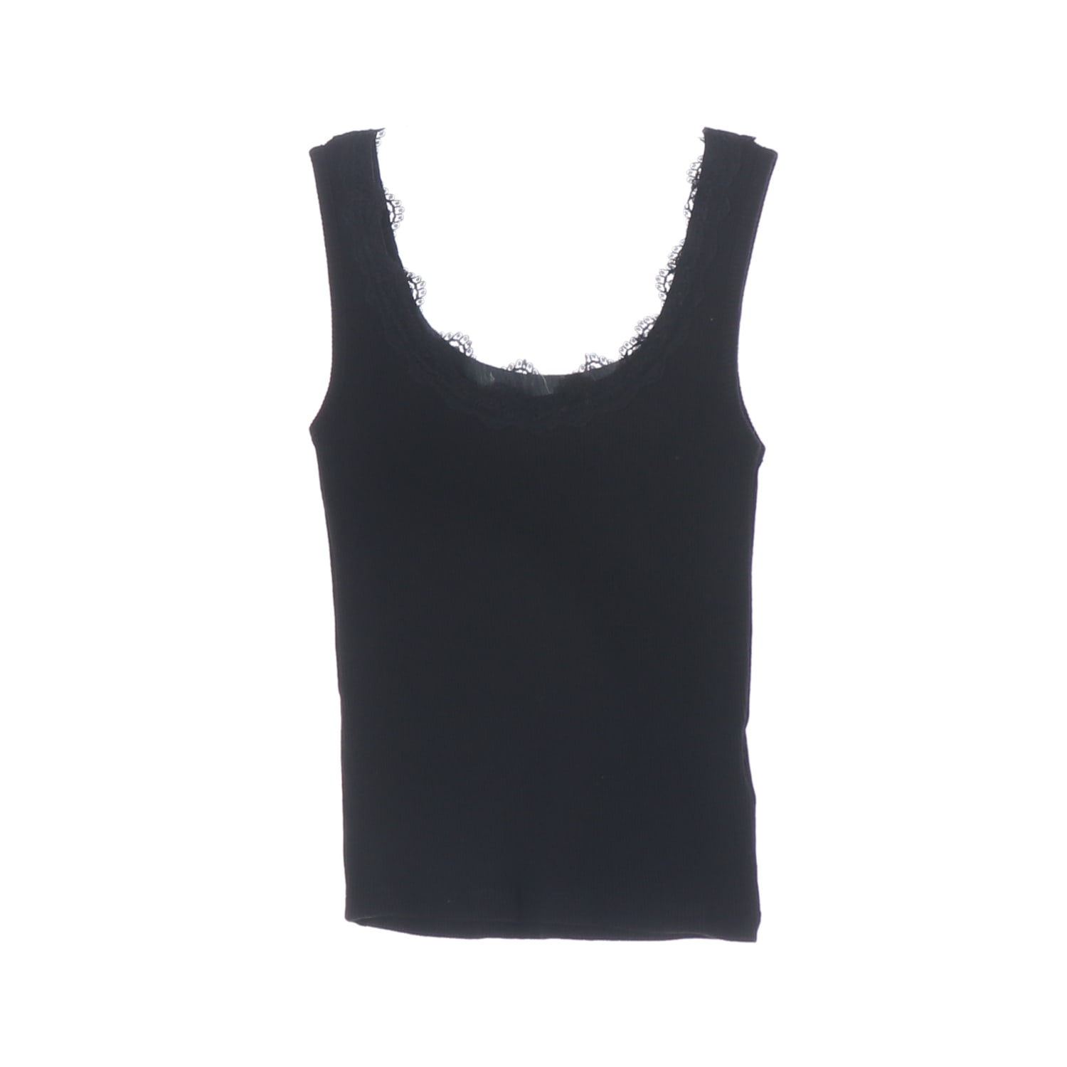 스무드무드 25SS Tutu 투투 레이스 슬리브리스 탑 블랙 이미지 1