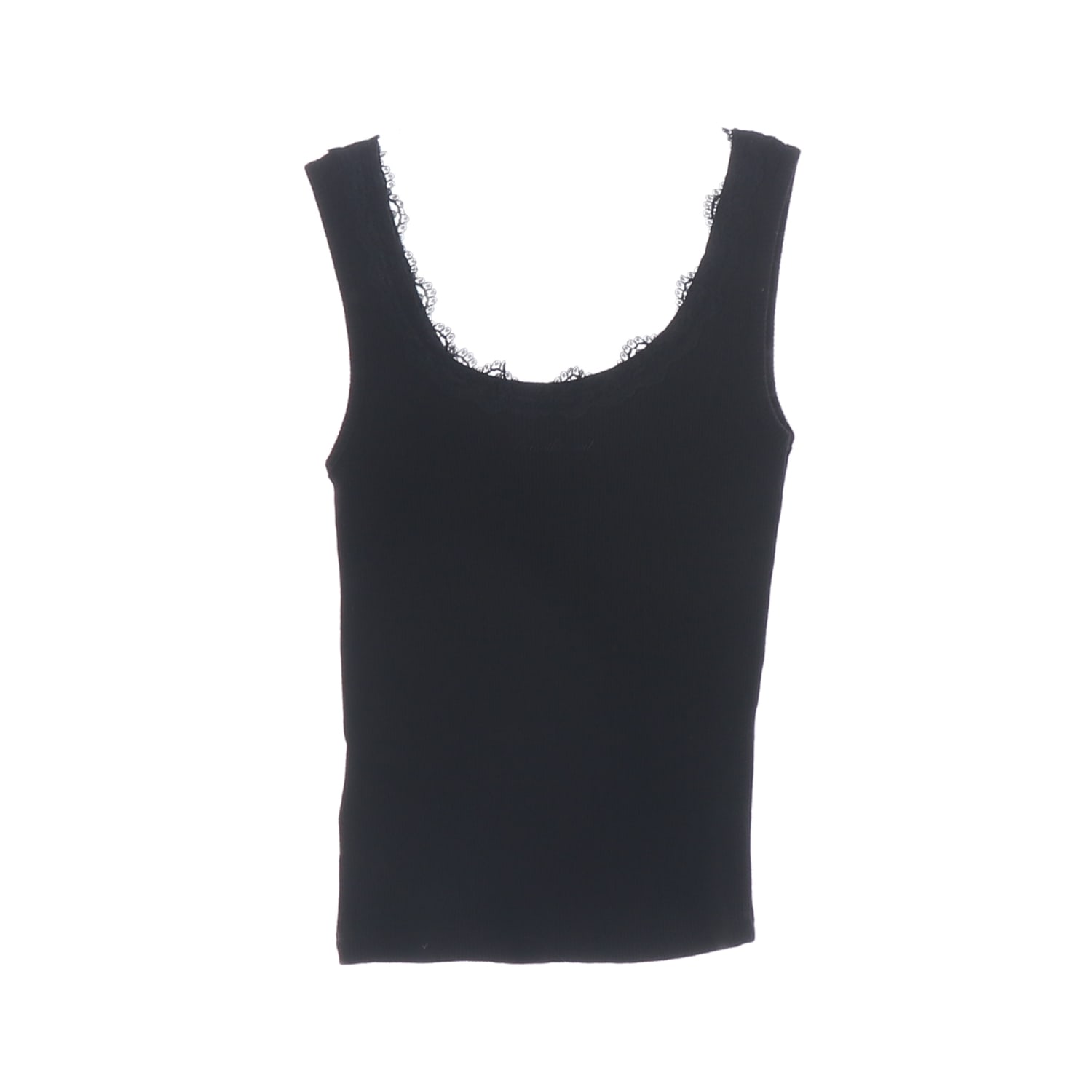 스무드무드 25SS Tutu 투투 레이스 슬리브리스 탑 블랙 이미지 2