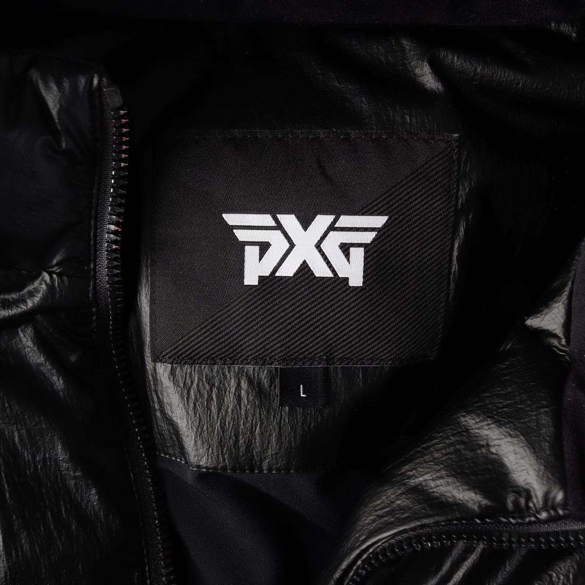 피엑스지 PXG 21FW 스컬 그래픽 구스다운 글로시 숏 패딩 다운 재킷 상세 이미지 3