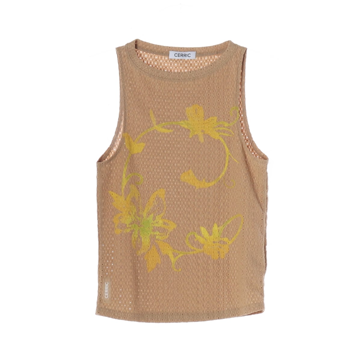 세릭 24SS 플로럴 그래픽 메쉬 슬림핏 슬리브리스 상세 이미지 1
