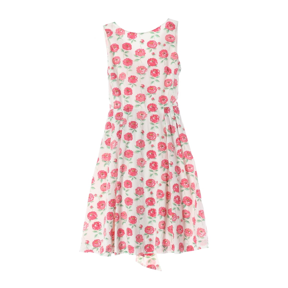 캐스키드슨 (Cath Kidston) 플로럴 프린트 벨티드 면 롱 원피스 상세 이미지 1