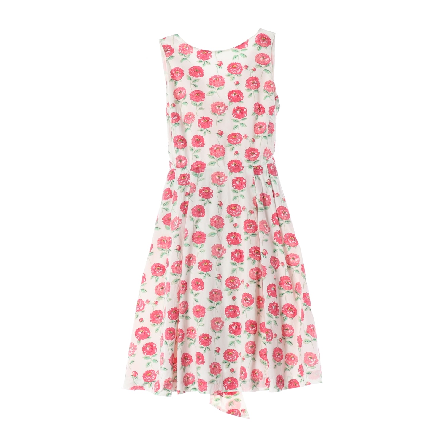 캐스키드슨 (Cath Kidston) 플로럴 프린트 벨티드 면 롱 원피스 이미지 1